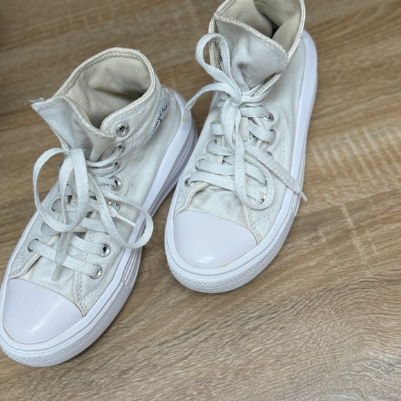Converse Chunky Platform High Top All Star White Size 5.5 - Picture 7 of 8